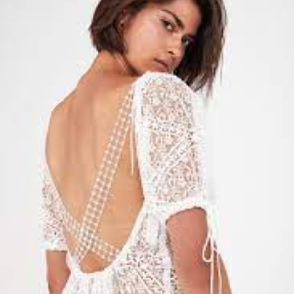 For Love & Lemons Portola Lace Maxi Dress